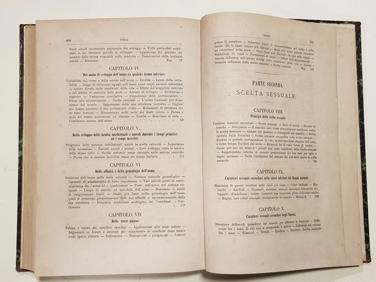 L'origine dell'uomo e la scelta in rapporto col sesso.