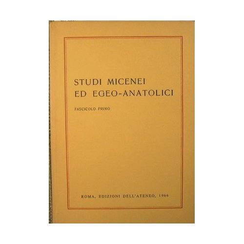 Studi micenei ed egeo-anatolici