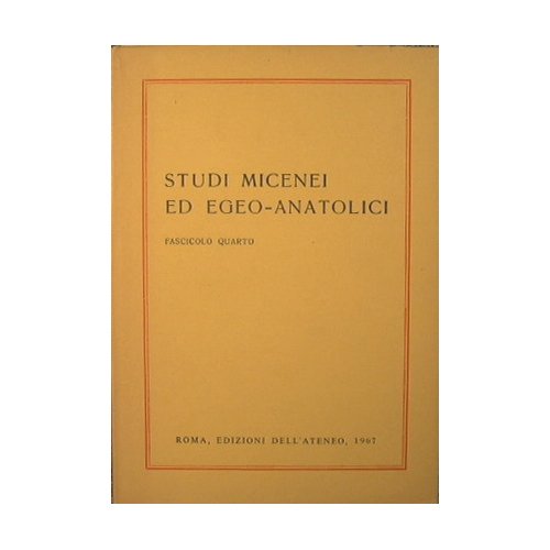 Studi micenei ed egeo-anatolici