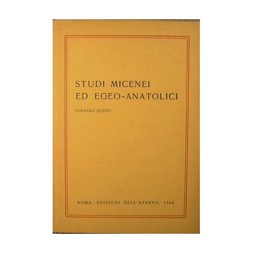 Studi micenei ed egeo-anatolici