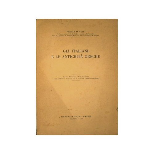 Gli italiani e le antichità greche
