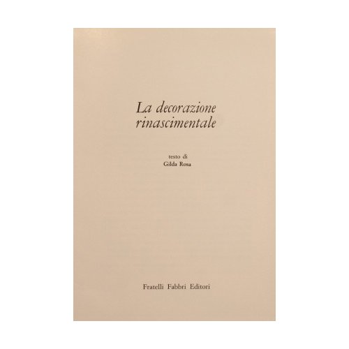 La decorazione rinascimentale