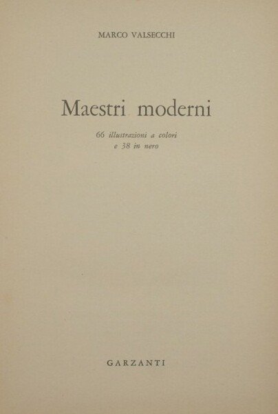 Maestri moderni