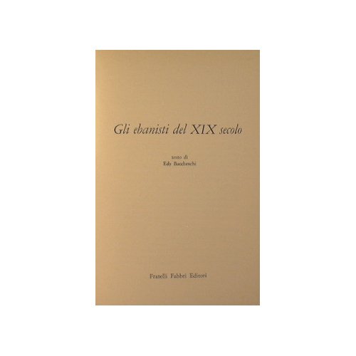 Gli ebanisti del XIX secolo