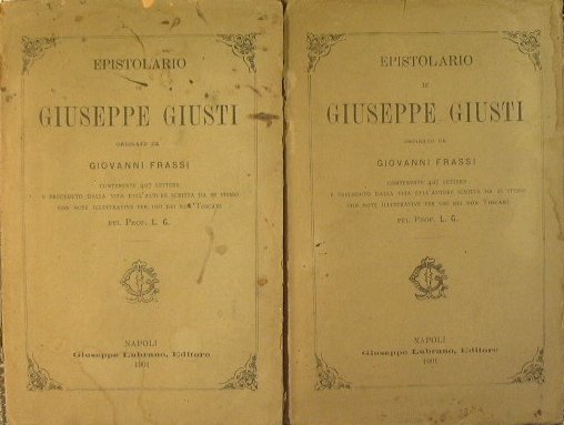 Epistolario di Giuseppe Giusti | Immagine principale