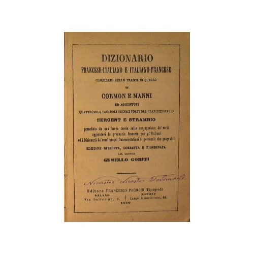 Dizionario Francese-Italiano e Italiano-Francese