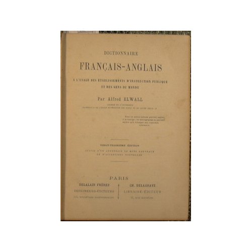 Dictionnaire Francais - Anglais