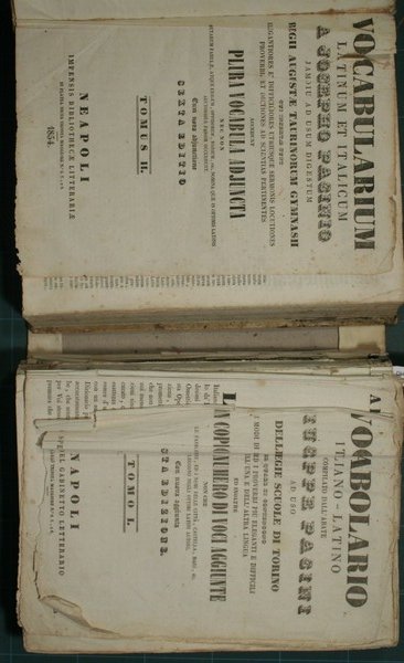 Vocabolario italiano-latino; Vocabularium latinum et italicum