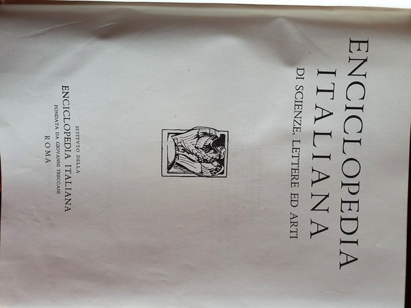 Treccani. Enciclopedia Italiana di Scienze, Lettere ed Arti. Ed. 1949