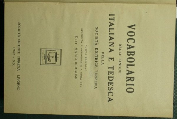 Vocabolario delle lingue italiana e tedesca