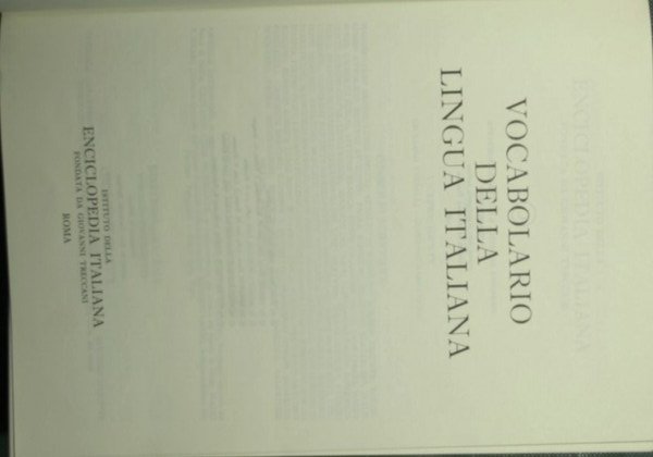 Vocabolario della lingua italiana