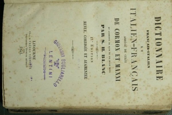 Dictionnaire francais-italien et italien-francais