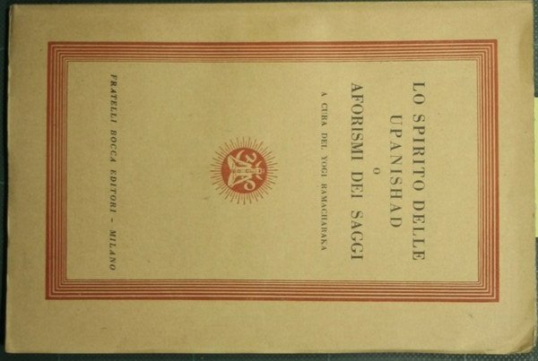 Lo spirito delle upanishad o aforismi dei saggi