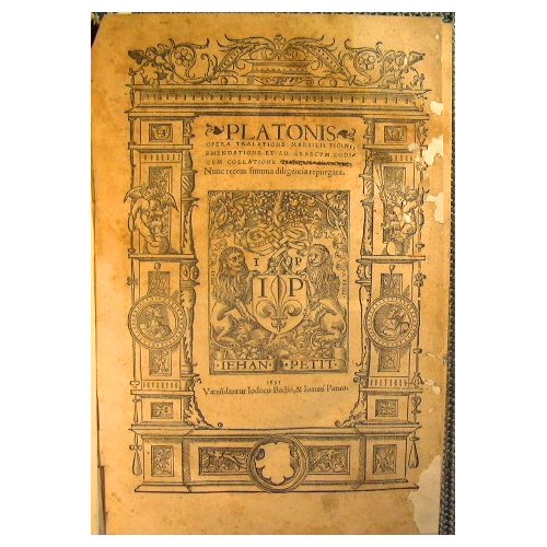 Platonis Opera tralatione Marsilii Ficini, emendatione et ad Graecum codicem …