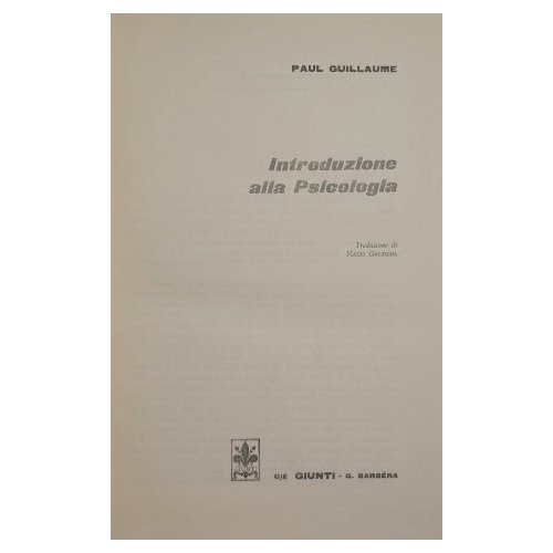 introduzione alla psicologia