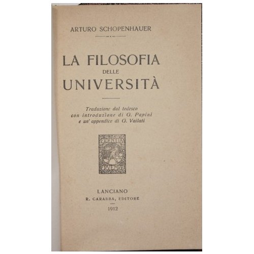 La filosofia delle università