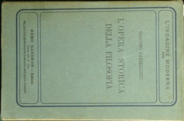 L'opera storica della filosofia