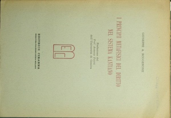 I principii metafisici del diritto nel sistema kantiano