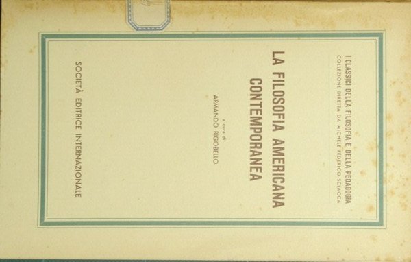 La filosofia americana contemporanea