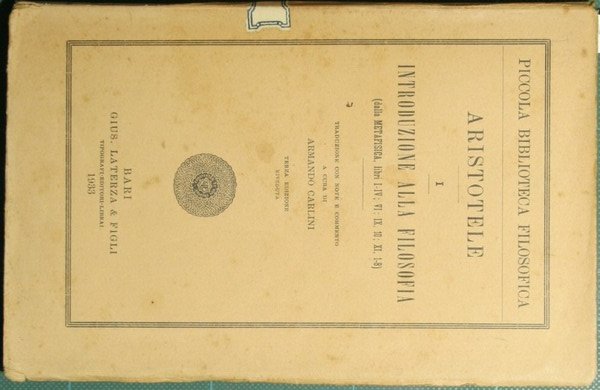 Introduzione alla filosofia. Vol. I