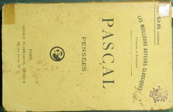 Pensées de B. Pascal