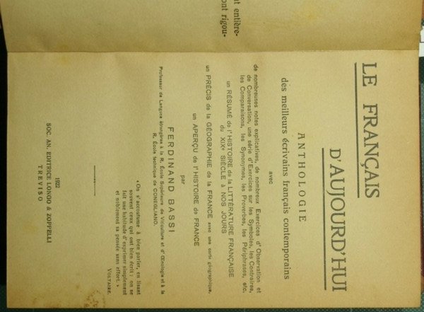 Le francais d'aujourd'hui; Raccolta di esercizi e di temi in …