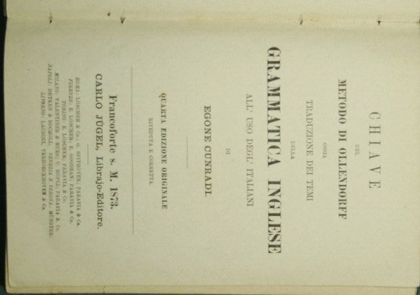 Chiave del Metodo di Ollendorff ossia Traduzione dei temi della …