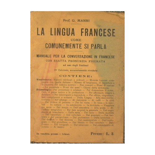 La lingua francese come comunemente si parla