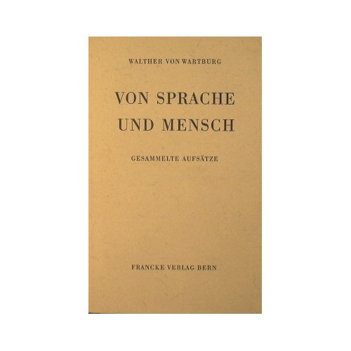 Von Sprache und mensch