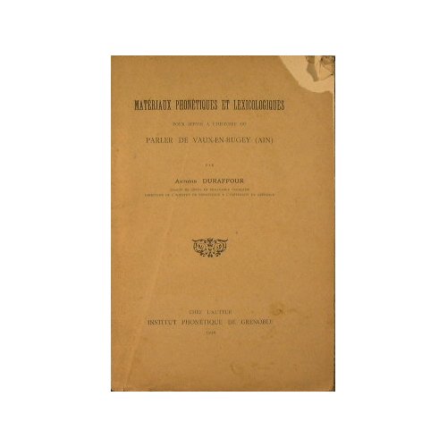 Matériaux Phonétiques et Lexicologiques