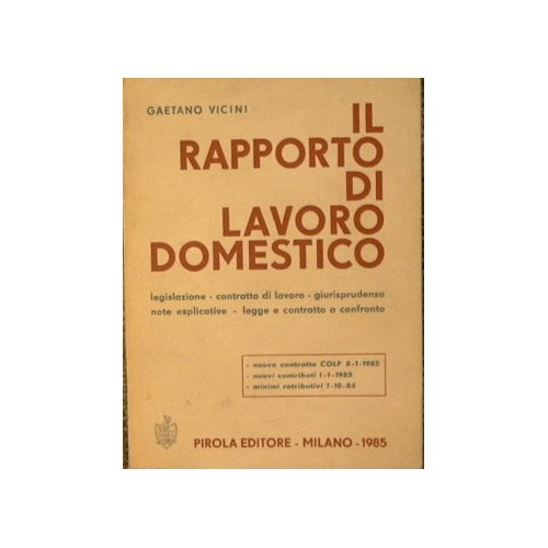 Il Rapporto di lavoro domestico