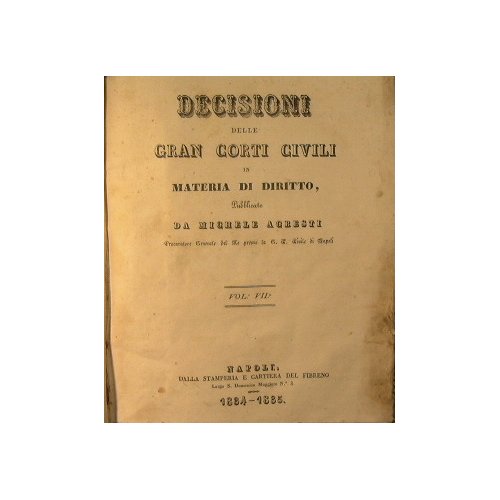 Decisioni delle Gran Corti Civili in materia di diritto