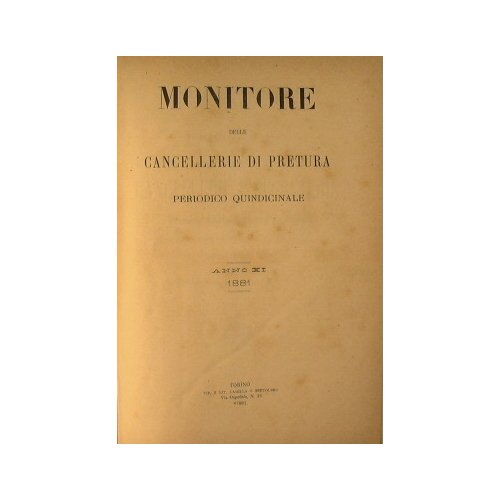 Monitore delle Cancellerie di Pretura.