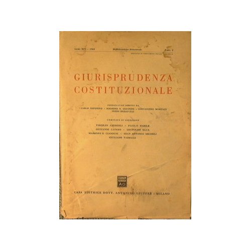 Giurisprudenza Costituzionale. Anno XIV 1969 Fasc.2