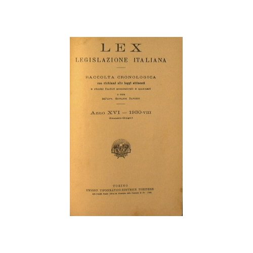 Lex. Legislazione italiana