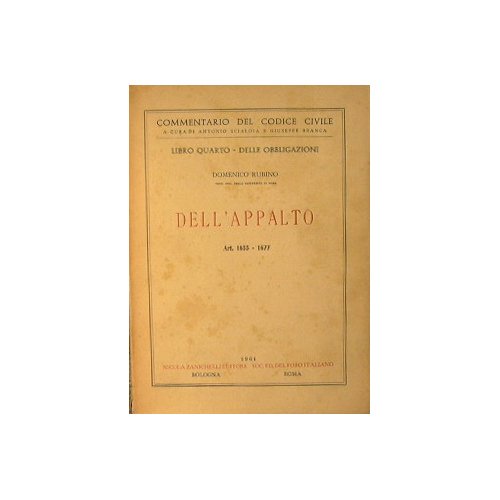 Dell'Appalto. Art.1655-1677