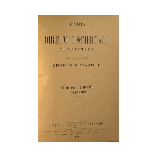 Rivista di dirtto commerciale industriale e marittimo