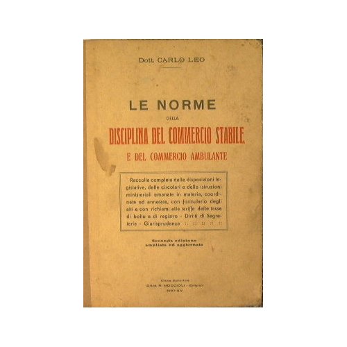 Le norme della disciplina del commercio stabile e del commercio …