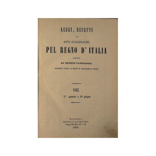 Leggi e decreti ed atti governativi