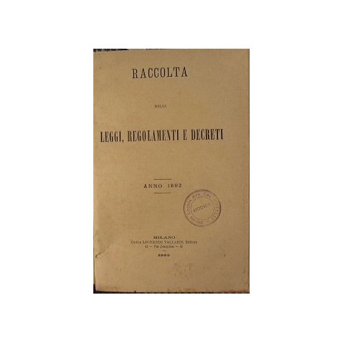 Raccolta delle leggi, regolamenti e decreti