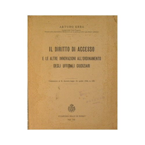 Il diritto di accesso e le altre innovazioni all'ordinamento degli …