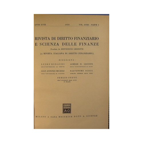 Rivista del diritto finanziario e scienza delle finanze - Anno …