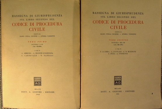 Rassegna di giurisprudenza sul libro secondo codice di procedura civile