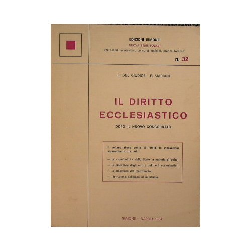 Il diritto ecclesiastico dopo il nuovo concordato