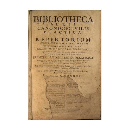 Bibliotheca juris canonico-civilis practica, seu repertorium quaestionum magis practicarum in …