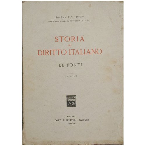 Storia del diritto italiano