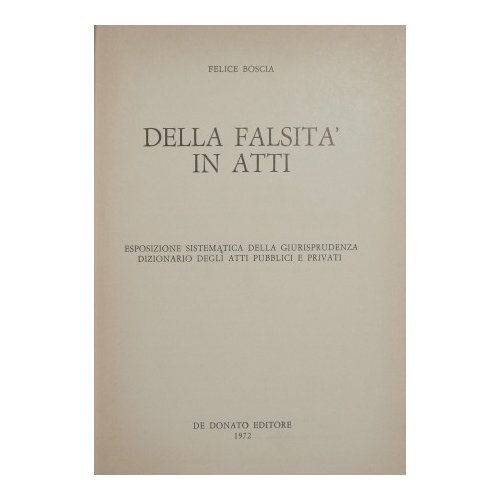 Della falsità in atti