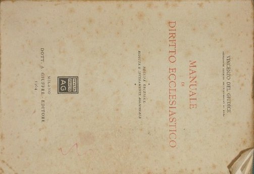 Manuale di diritto ecclesiastico