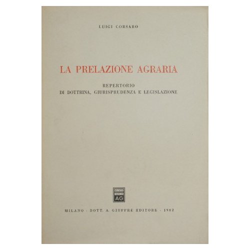 La prelazione agraria