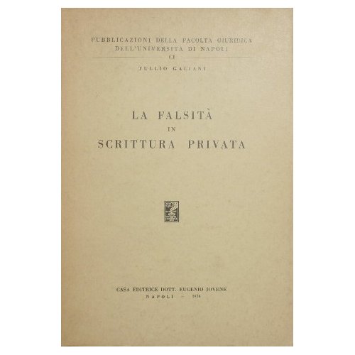 La falsità in scrittura privata